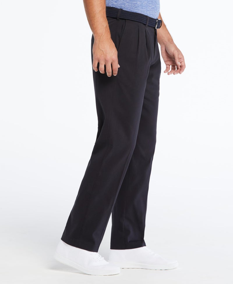Savane Men's Ultimate Performance Pleated Chino Pants with Expandable Waist, Stretch Non-Iron (Available in Big & Tall), Ultimate Dark Navy, 40W x 29L - Image 5